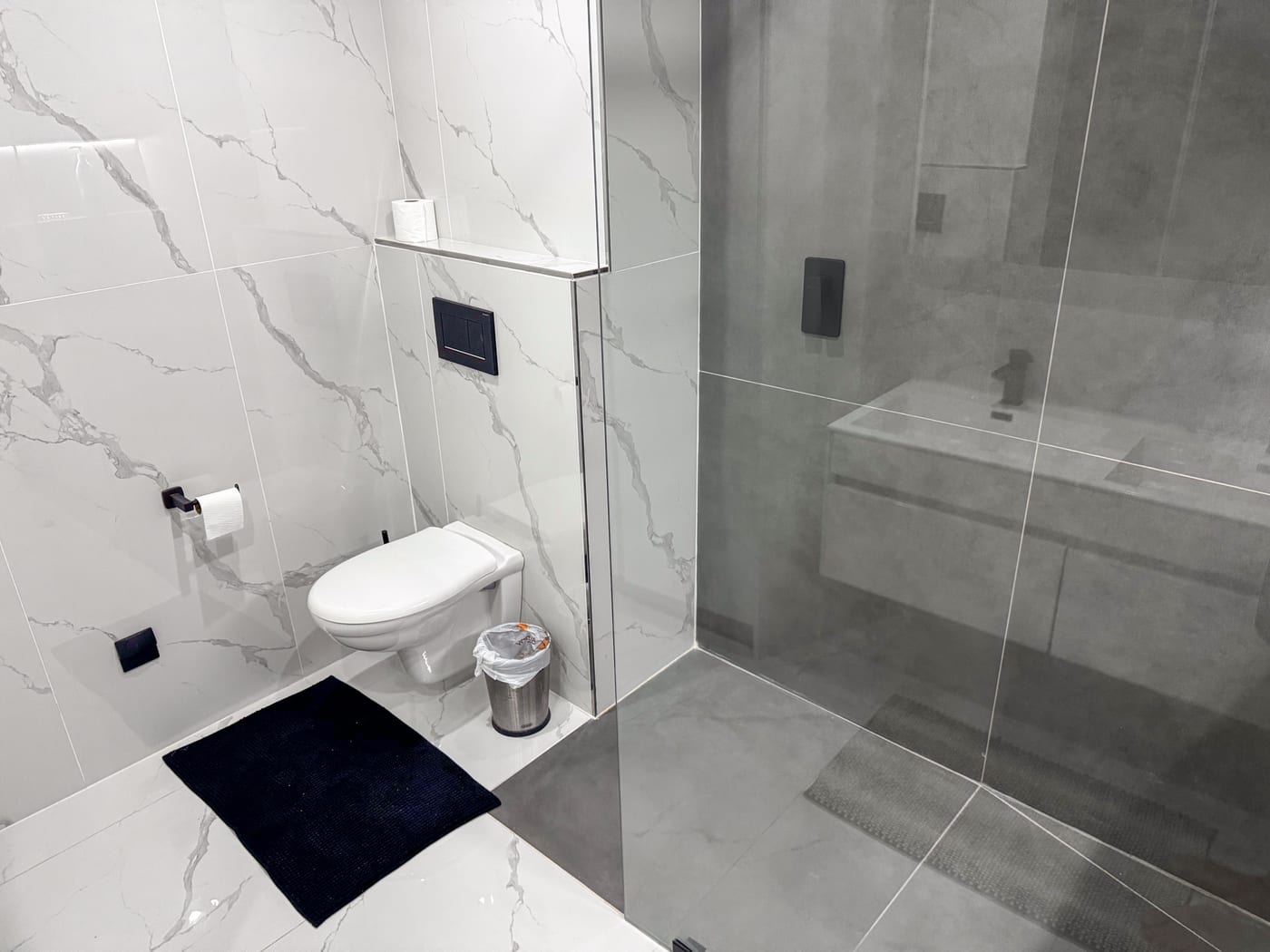 Second bathroom with a walk-in shower